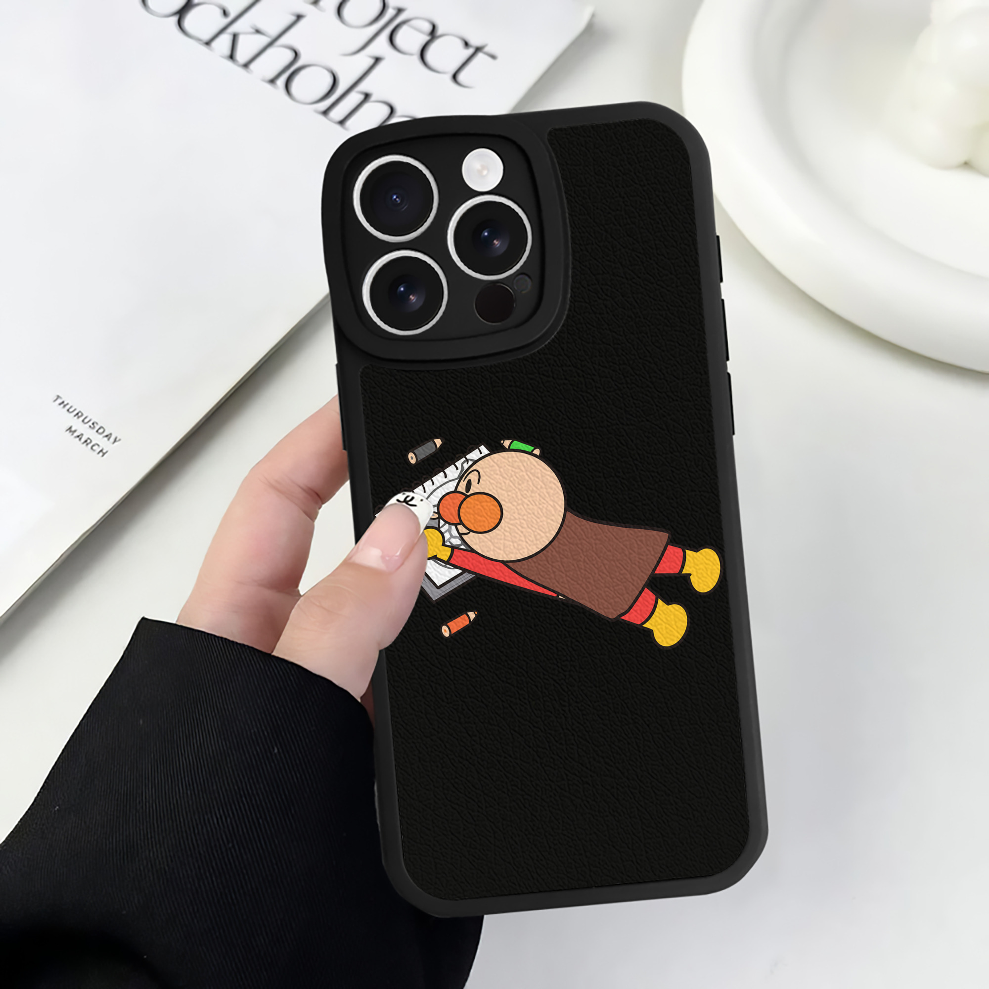 （画像用） アンパンマン Anpanman 【iPhone 16シリーズ対応】シリコンスマホケース（レザー調） 材質：シリコン